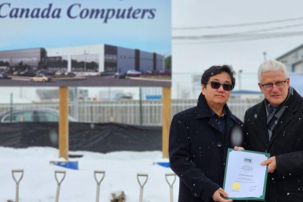 Mayor West Participates At Canada Computers Groundbreaking