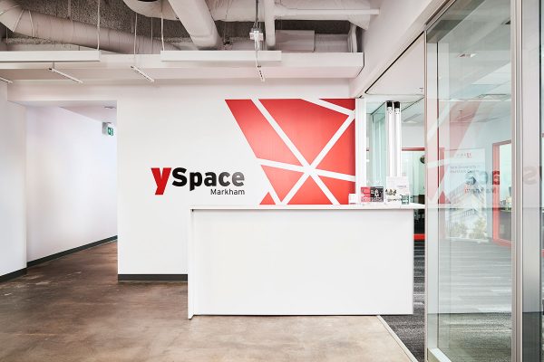 The front lobby of YSpace Markham