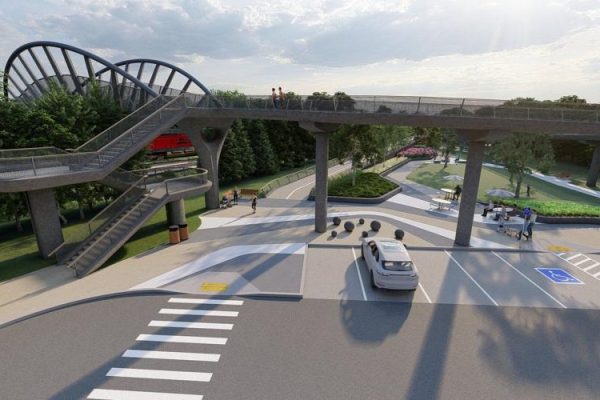 rendering of a new pathway and footbridge in the Richmond Hill David Dunlap Observatory park (RHDDO).