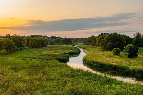 Sunset view of the East Holland River in East Gwillimbury