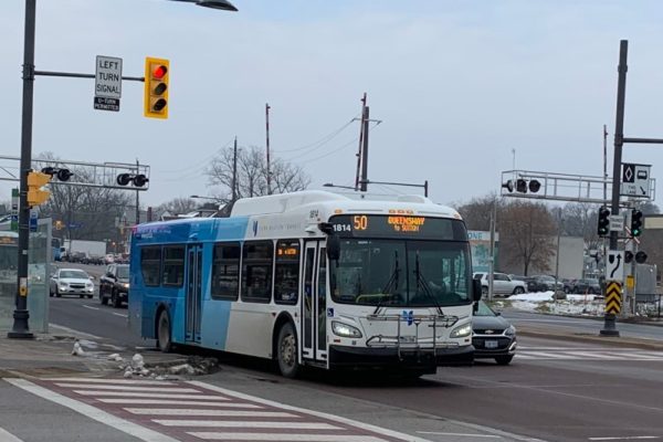 York Region transit bus on Davis Dr.