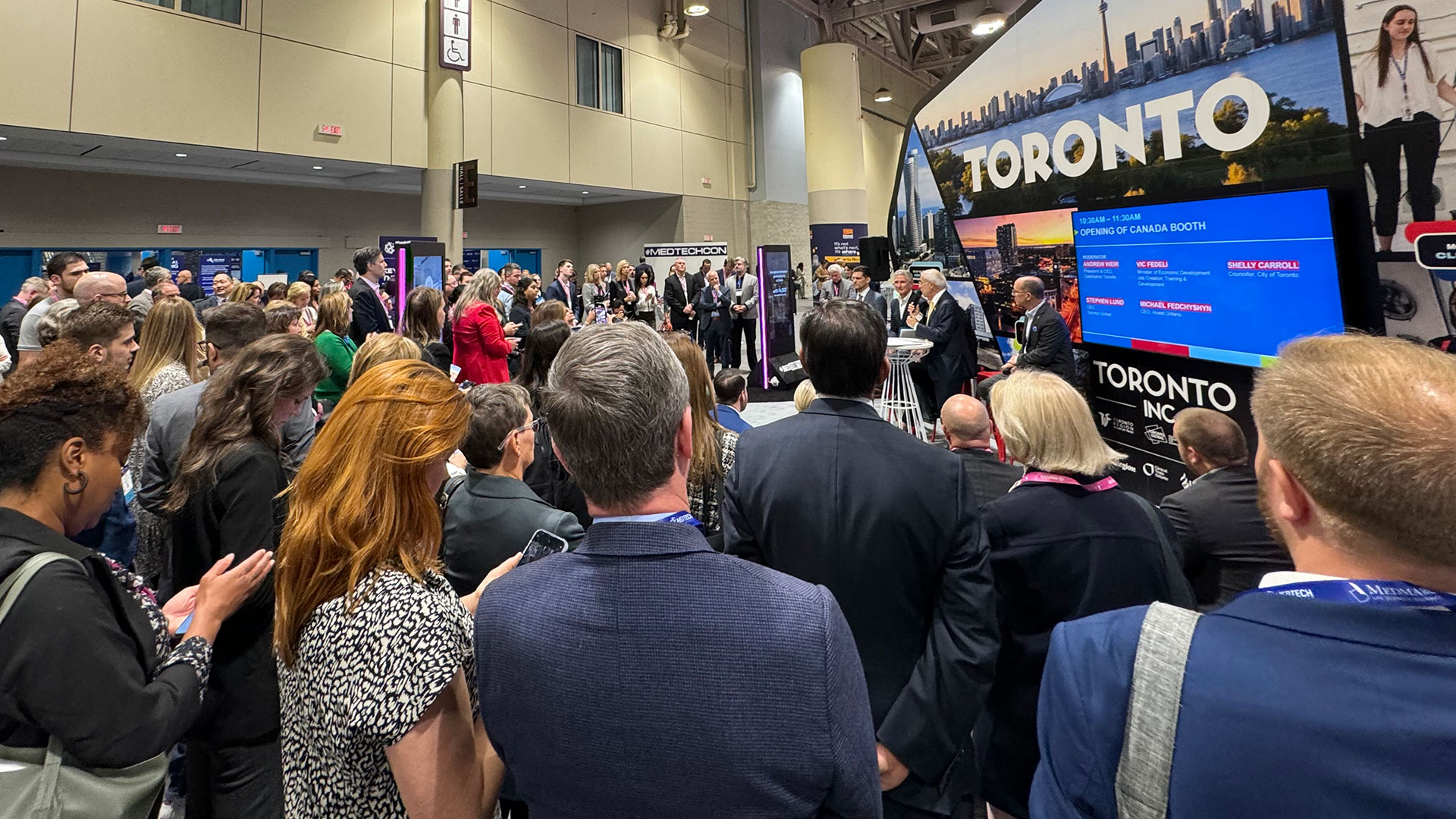 Opening ceremonies in Canadian Pavilion