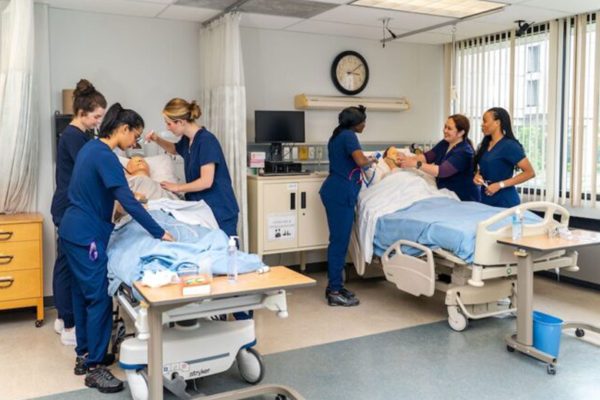 Nurses practicing
