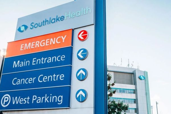 Sign at Southlake Health Hospital