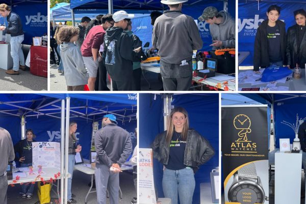 A collage of images of Summer Company student entrepreneurs at the Aurora Street Festival