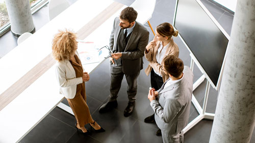 Professionals Standing in a Group