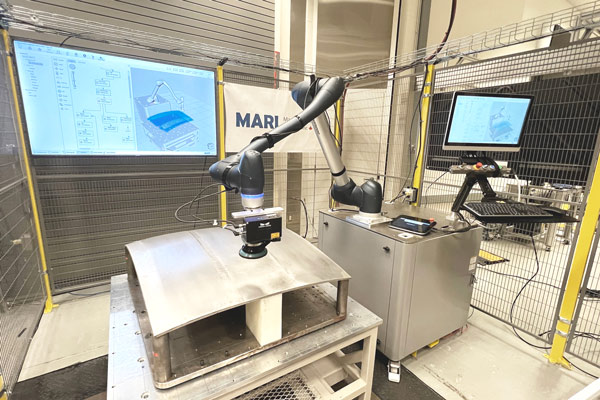 MARI software controlling a robot in a test station.